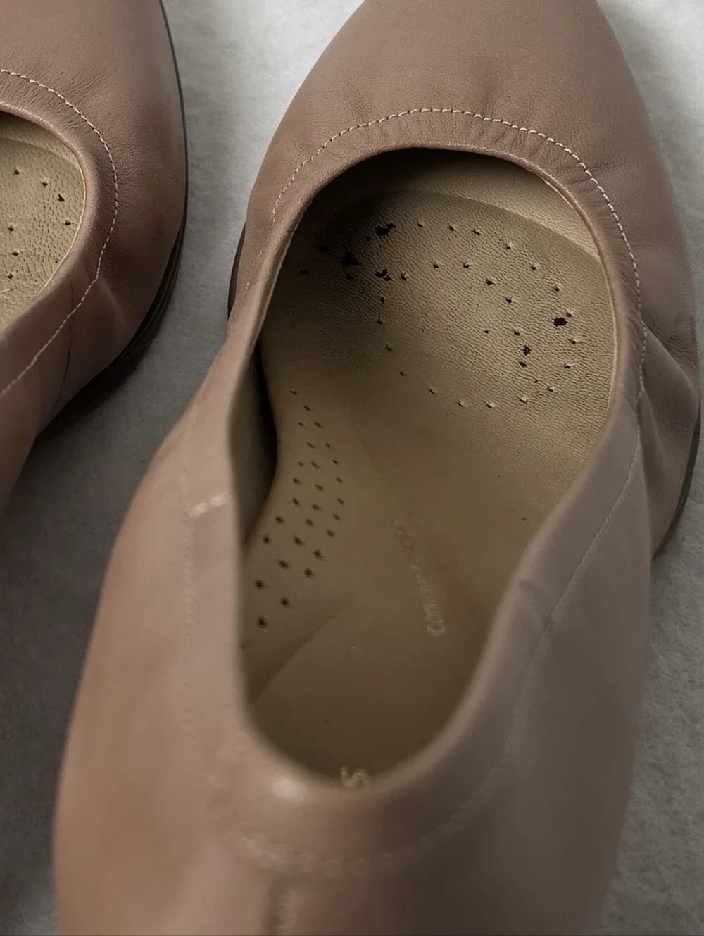 Clarks Taupe Block Heel Pumps